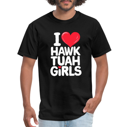 I Love Hawk Tuah Girls T-Shirt - black