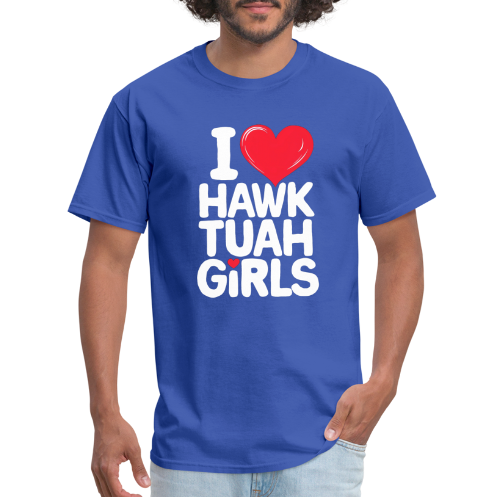 I Love Hawk Tuah Girls T-Shirt - royal blue