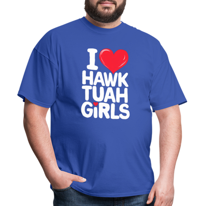 I Love Hawk Tuah Girls T-Shirt - royal blue