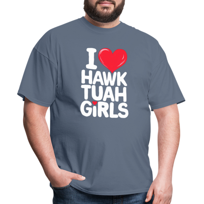 I Love Hawk Tuah Girls T-Shirt - denim