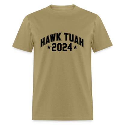 Hawk Tuah T-Shirt (2024) - khaki