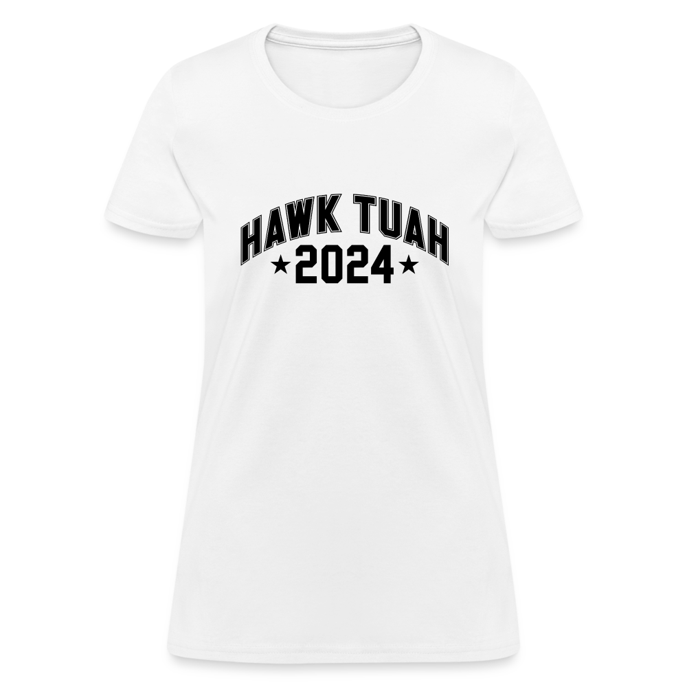 Hawk Tuah Women's Contoured T-Shirt (2024) - white