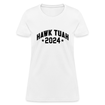 Hawk Tuah Women's Contoured T-Shirt (2024) - white