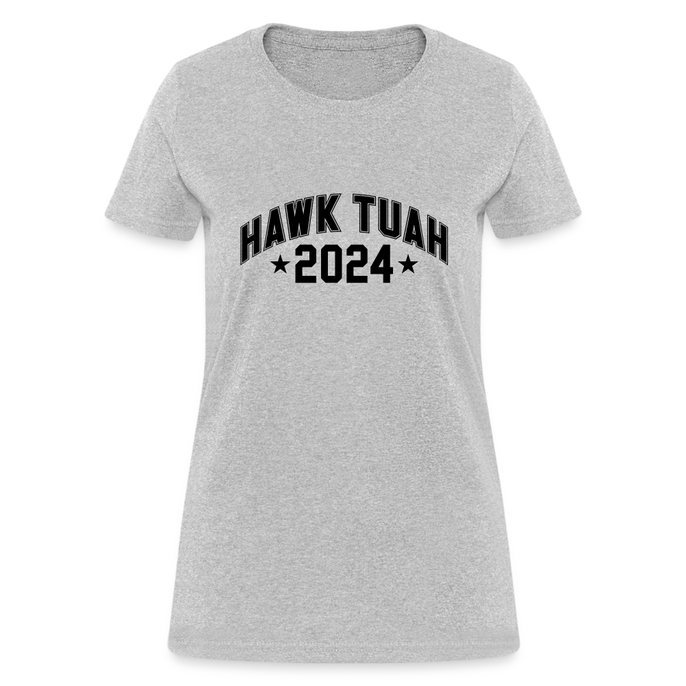 Hawk Tuah Women's Contoured T-Shirt (2024) - heather gray