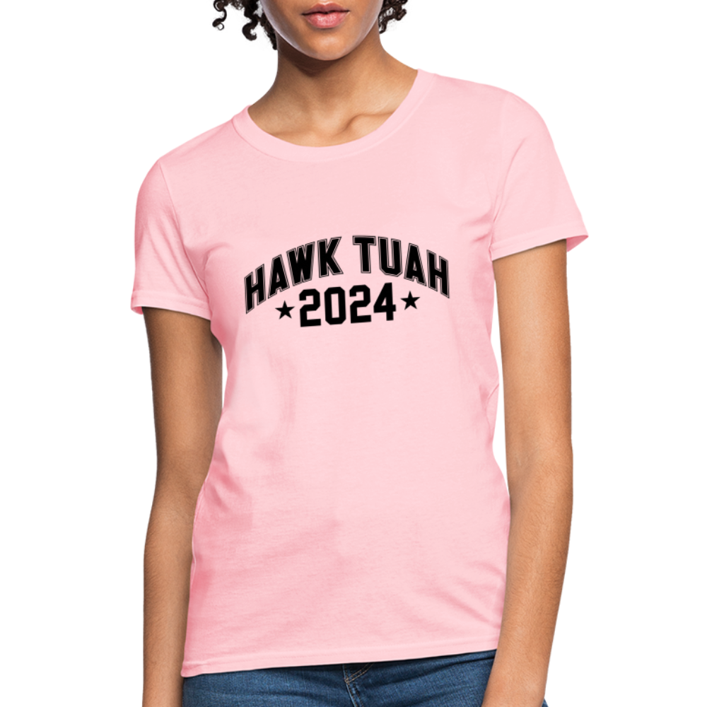 Hawk Tuah Women's Contoured T-Shirt (2024) - pink