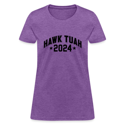 Hawk Tuah Women's Contoured T-Shirt (2024) - purple heather