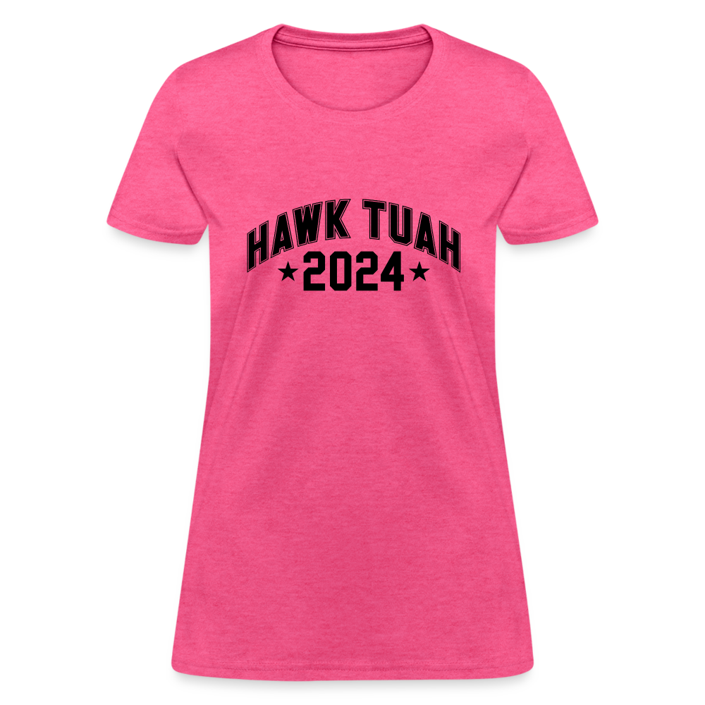 Hawk Tuah Women's Contoured T-Shirt (2024) - heather pink