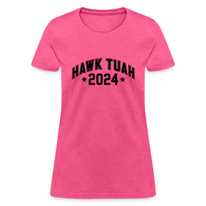 Hawk Tuah Women's Contoured T-Shirt (2024) - heather pink