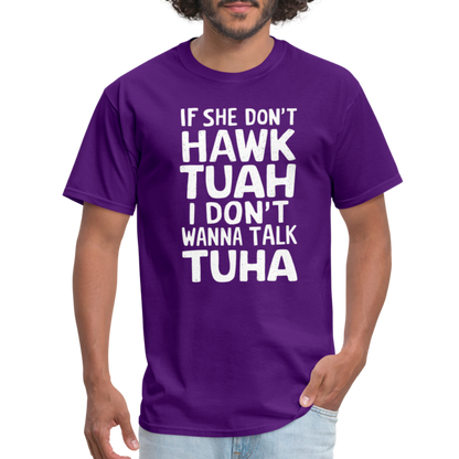 Hawk Tuah Talk Tuha T-Shirt - purple