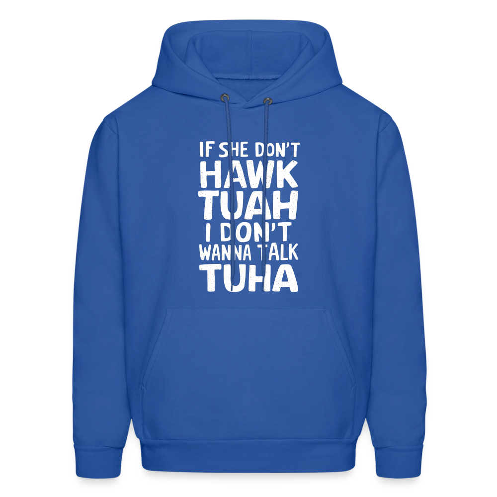 Hawk Tuah Talk Tuha Hoodie - royal blue