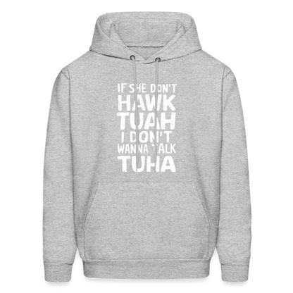 Hawk Tuah Talk Tuha Hoodie - heather gray