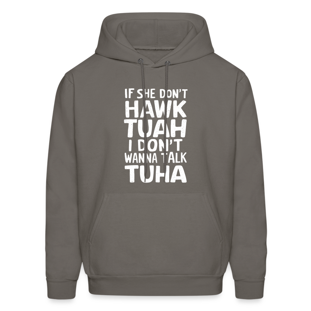 Hawk Tuah Talk Tuha Hoodie - asphalt gray