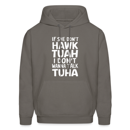 Hawk Tuah Talk Tuha Hoodie - asphalt gray