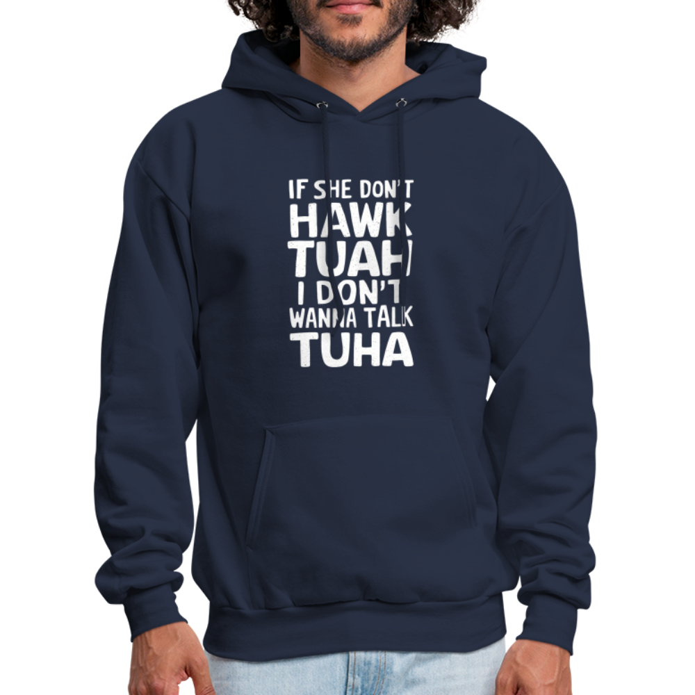 Hawk Tuah Talk Tuha Hoodie - navy