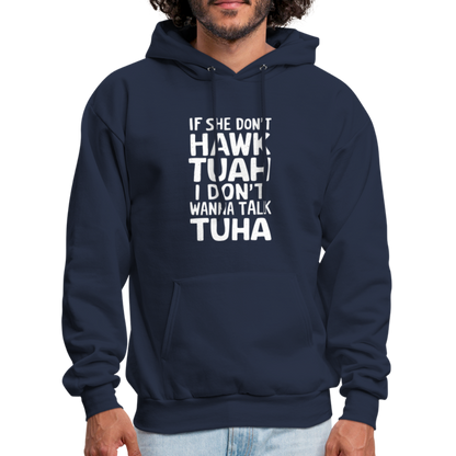 Hawk Tuah Talk Tuha Hoodie - navy