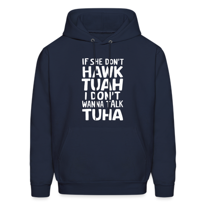 Hawk Tuah Talk Tuha Hoodie - navy