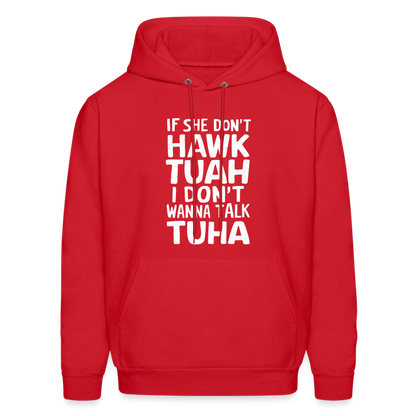 Hawk Tuah Talk Tuha Hoodie - red