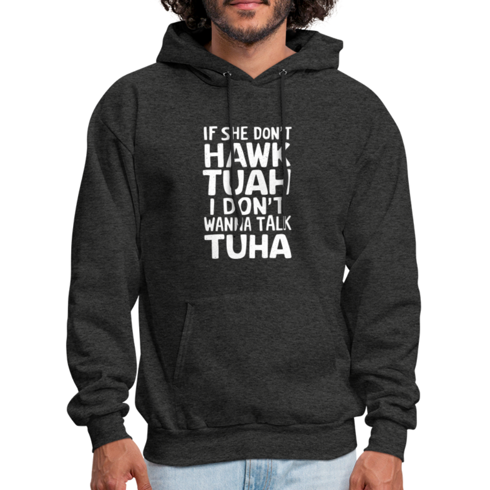 Hawk Tuah Talk Tuha Hoodie - charcoal grey