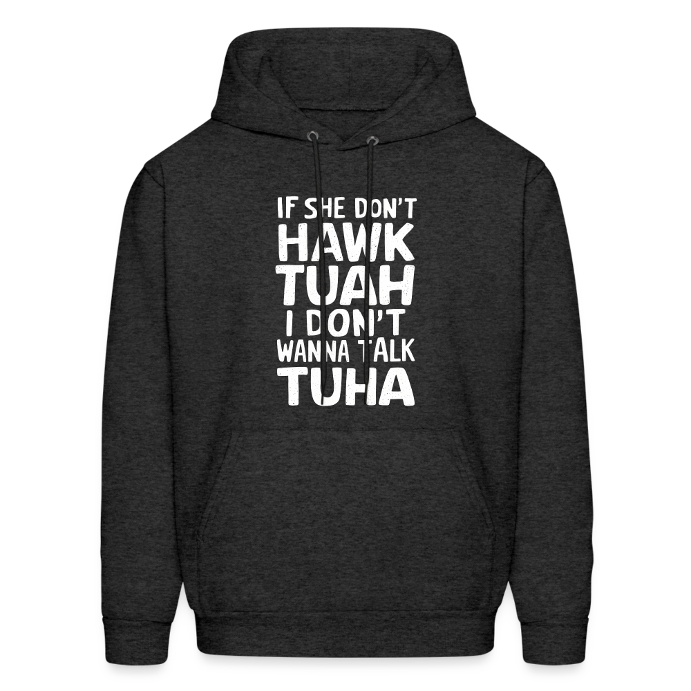 Hawk Tuah Talk Tuha Hoodie - charcoal grey