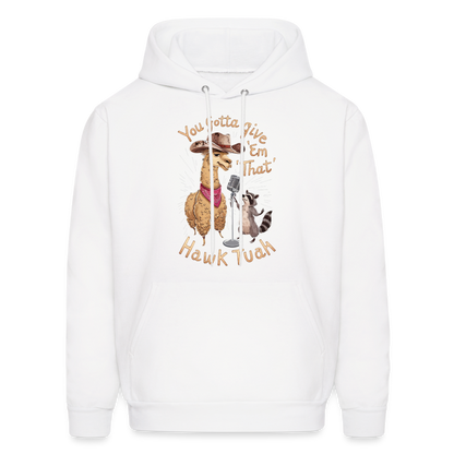 You Gotta Give 'Em That Hawk Tuah Hoodie (Lama & Raccoon) - white