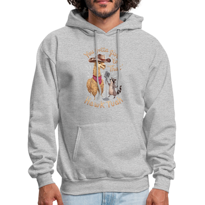 You Gotta Give 'Em That Hawk Tuah Hoodie (Lama & Raccoon) - heather gray