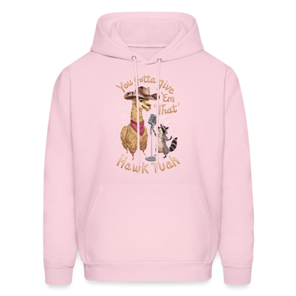 You Gotta Give 'Em That Hawk Tuah Hoodie (Lama & Raccoon) - pale pink