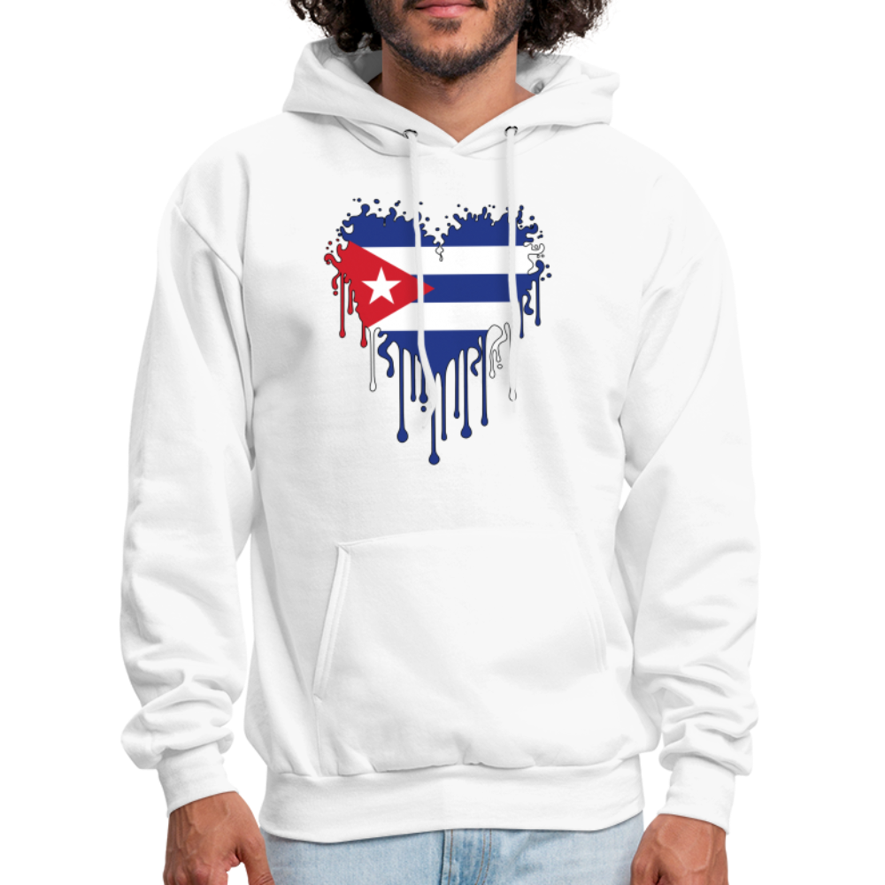 Heart of Cuba Flag Hoodie - white