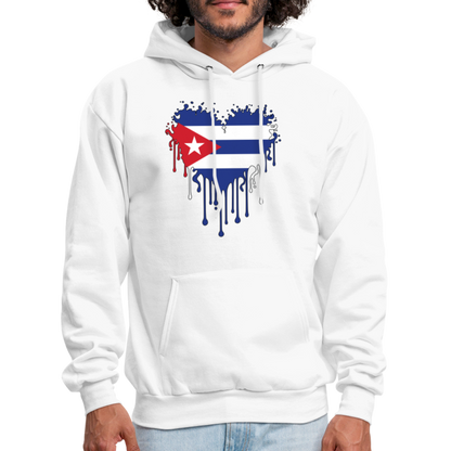 Heart of Cuba Flag Hoodie - white