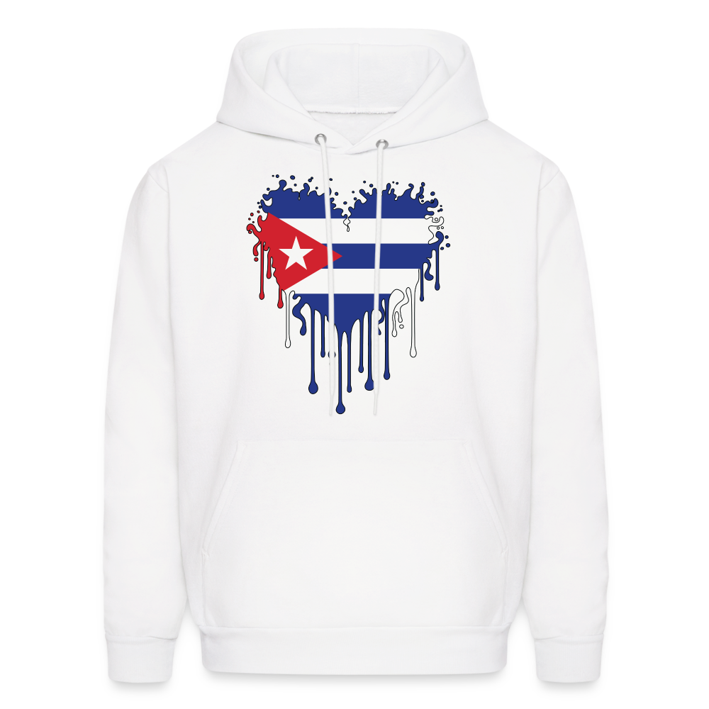 Heart of Cuba Flag Hoodie - white