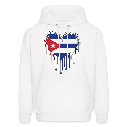 Heart of Cuba Flag Hoodie - white