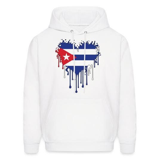 Heart of Cuba Flag Hoodie - white