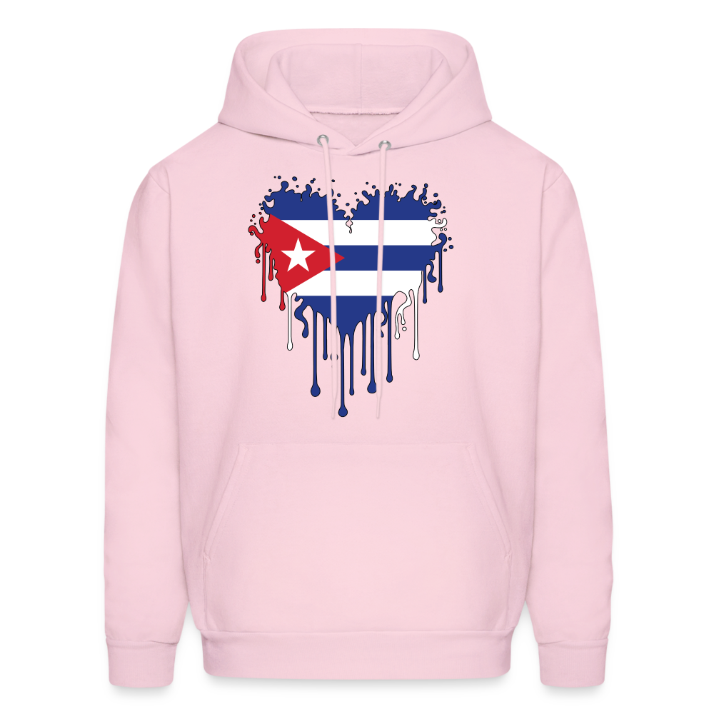 Heart of Cuba Flag Hoodie - pale pink