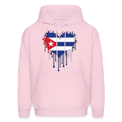 Heart of Cuba Flag Hoodie - pale pink