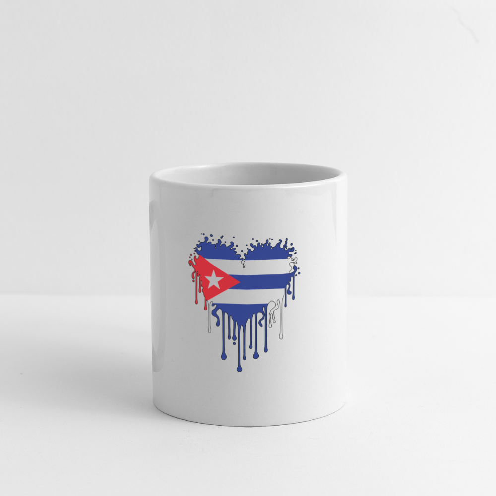 Heart of Cuba Flag Coffee Mug - white