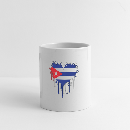 Heart of Cuba Flag Coffee Mug - white