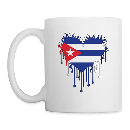 Heart of Cuba Flag Coffee Mug - white