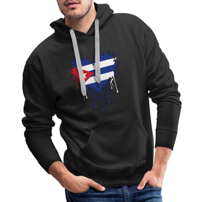 Heart of Cuba Flag Men’s Premium Hoodie - black