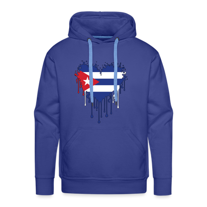 Heart of Cuba Flag Men’s Premium Hoodie - royal blue