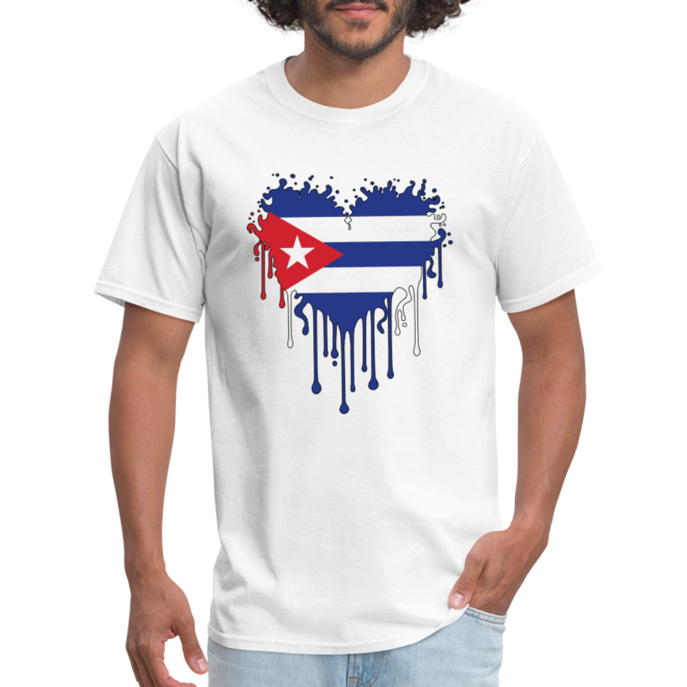 Heart of Cuba Flag T-Shirt - white