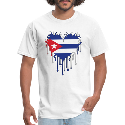 Heart of Cuba Flag T-Shirt - white