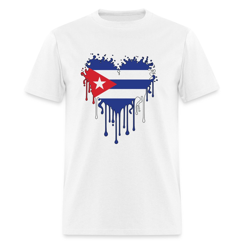 Heart of Cuba Flag T-Shirt - white