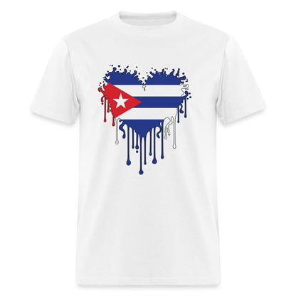 Heart of Cuba Flag T-Shirt - white