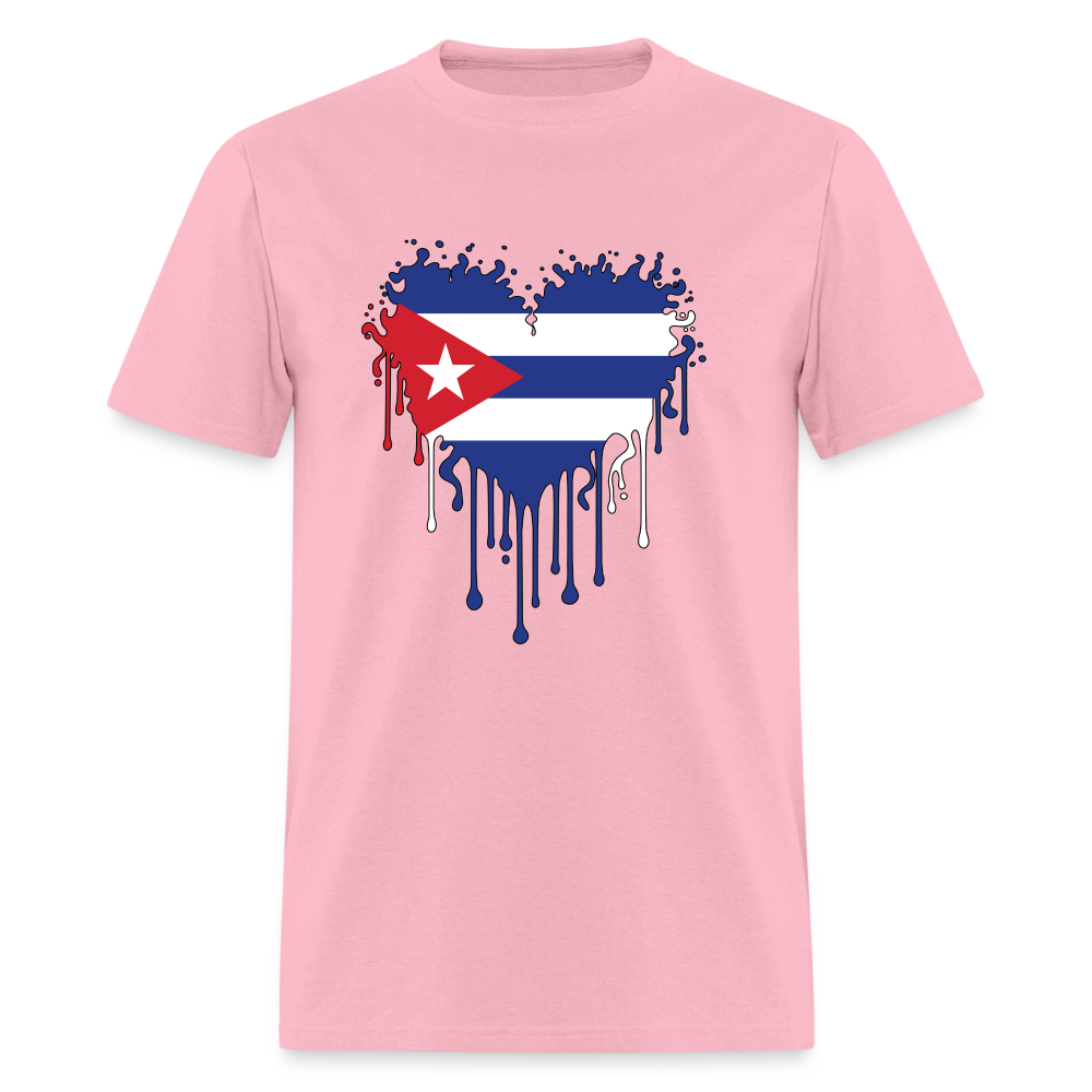 Heart of Cuba Flag T-Shirt - pink