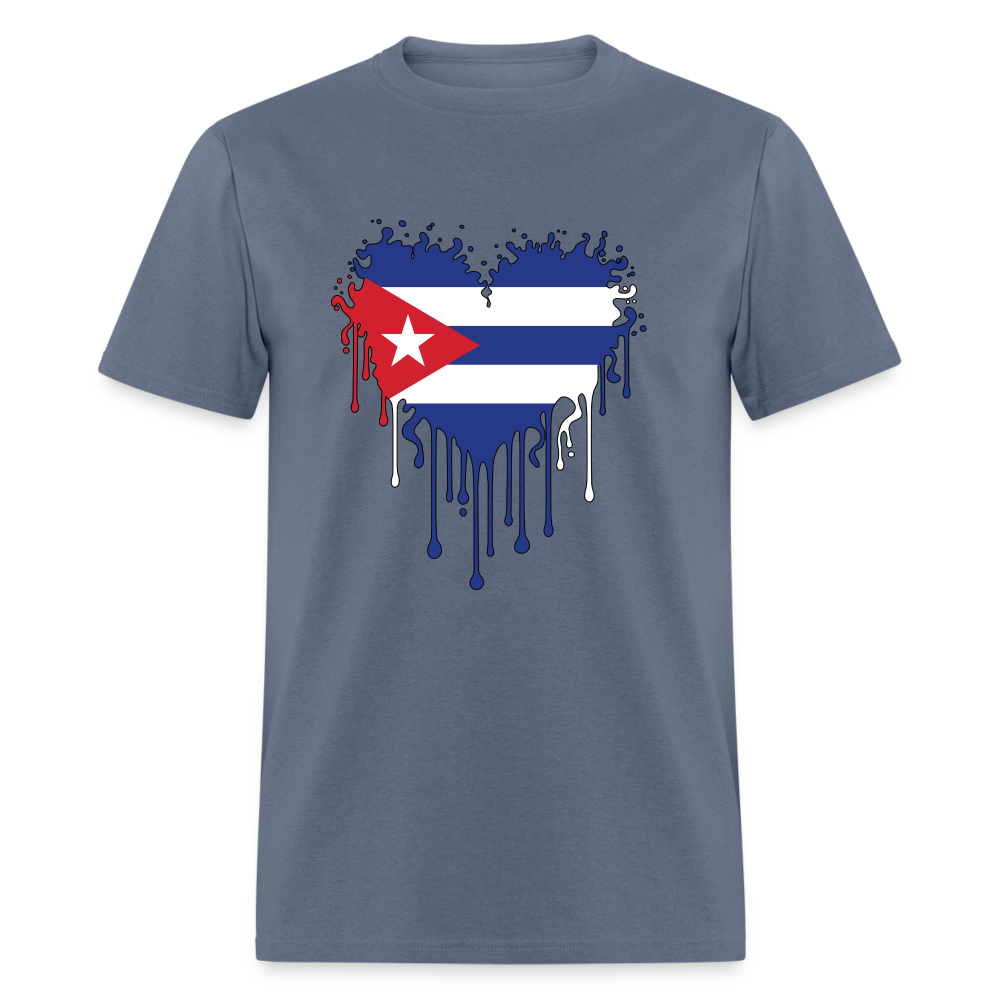 Heart of Cuba Flag T-Shirt - denim