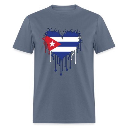 Heart of Cuba Flag T-Shirt - denim