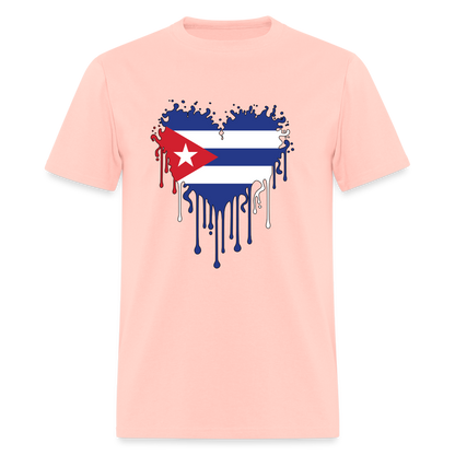 Heart of Cuba Flag T-Shirt - blush pink 