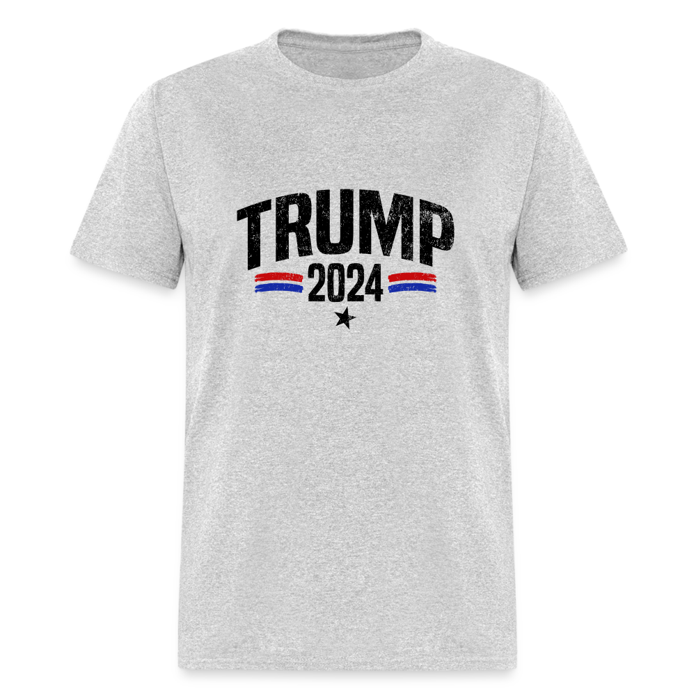 Trump 2024 I Am Voting For The Felon T-Shirt (Front and Back) - heather gray