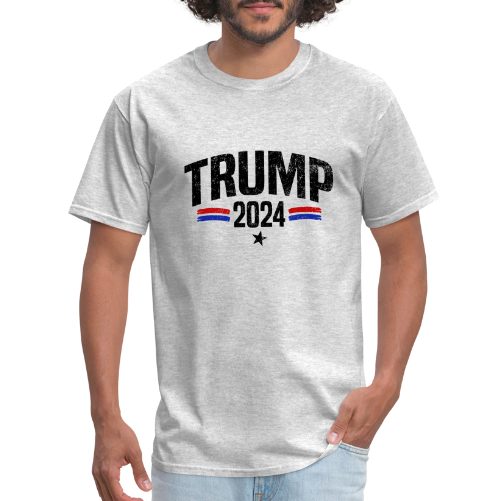 Trump 2024 I Am Voting For The Felon T-Shirt (Front and Back) - heather gray