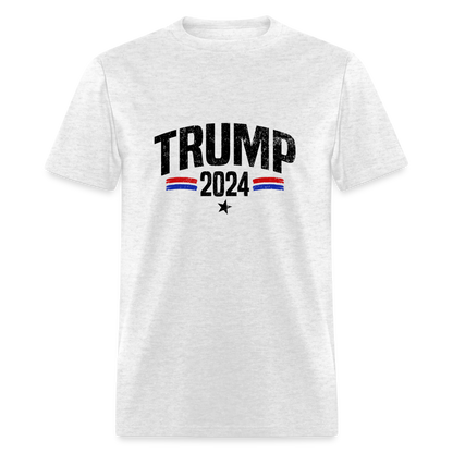 Trump 2024 I Am Voting For The Felon T-Shirt (Front and Back) - light heather gray