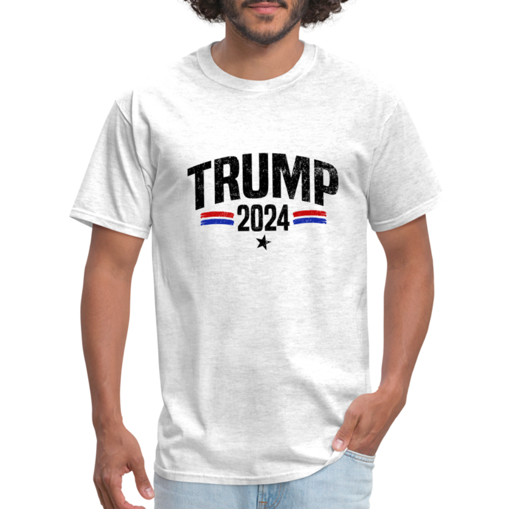 Trump 2024 I Am Voting For The Felon T-Shirt (Front and Back) - light heather gray